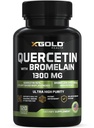 Quercetin + Bromelain 1,300mg - Quercetin: 95% - Vysoce čištěný a vysoce biologicky dostupný Plus Bromelain 2,400 GDU / g - Vyrobeno v USA 124; 120 Caps