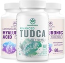 TuDCA Játra doplňky 1100mg a Lipozomální Hyaluronic kyseliny doplňky 1000mg, vysoká Biologická dostupnost dodatek (balení po 3)