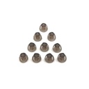 Domes Smoky Gray Tips Ušní kukly Komfortní pro Open Fit BTE Zvukový zesilovač PSAP Kit Invisible, s výjimkou RIC 5mm (S * 10)