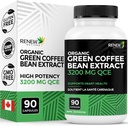 Reew Actives High Potency Green Coffee Bean Extract - 800mg na porci Green Coffee Bean Extract s 50% chlorogenovou kyselinou pro antioxidační účinky - Made in Canada - 90 Veganské kapsle