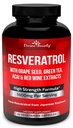 Resveratrol dodatek - 1400mg Extra Pevnost Formule s extraktem z hroznového semene, Green Tea Extract, Red Wine Extract - 60 Veggie Kapsle