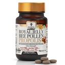 Bee a vy Royal Jelly Tablet, Propolis Extract, Bee Pollen, 100% přírodní Superfood, Ultra čisté, Imunitní Supplement, Zlepšit energii, Focus, Antioxidanty, Fresh, Keto, Paleo, Gluten-Free French 124; 60ct