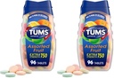 Tums Extra Pevnost Antacida Tablety pro Žvýkací srdce a kyselé požití Relief, Tříděné ovocné příchutě - 96 Počet (balení po 2)