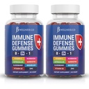 8 v 1 Imunite Defense Booster doplněk gumové s Astragalus Root, Vitamin C a zink, Vitamin D3, Elderberry a Quercetin (2 Pack)