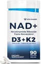 Anti-Aging Energy NAD dodatek - NMN Alternativa s Nicotinamid Riboside 1000mg, Trans- Resveratrol 300mg, Vitamin D3 4000 IU a K2 110 mcg MK7 - Vegetarian 60 Kapsle, 1300mg