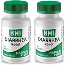 BHI Diarrhea Relief Fast- acting Natural Remedy for Mild Diarhea - 8 Soothing Homeopatická léčiva Nápověda klid žaludku Ache, plyn & křeče pro ženy a muže - 100 tablet (Balení po 2)