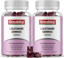 L Glutamin 1000mg Gummies - Muscle Relief & Imunitation Supplement, Amino Acid Supplement with Magnesium Glycinate, Vegan & Non- GMO, Gluten Free (120 Count)