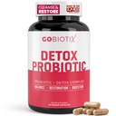 GOBIOTIX Detox Probiotický dodatek pro stravitelné zdraví - Mléko bodláčí, kurkuma, a kořen pampelišky, Enzymy pro Gut Health - 50 miliard CFU - 60 Kapsle