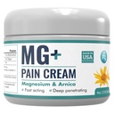 Mars Wellness MG + Magnesium Cream Pain Relief - Extra Strength Magnesium and Arnica Cream - 4 OZ Tub - Neuropatie, bolest svalů a bolesti nohou - 1 balení