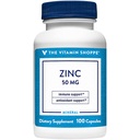 Vitamin Shoppe Zinek 50MG - Imunitní podpora, Kožní zdraví a antioxidant ochrana, esenciální minerální (100 kapslí)