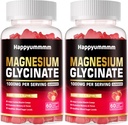 Glycinát hořečnatý Glycinát Gummies 1000mg - Bezcukerný hořčík dodatek draselný s vitaminem D, B6, CoQ10 pro klidnou náladu a podporu spánku - 120 Jahodové gumy