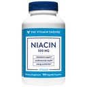 Vitamin Shoppe Niacin - Podpora cholesterolu - 500 MG (100 Zeleninové kapsle)