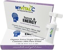 MyVitalC Focus & Energy Supplement - Čistá ESS60 v organickém extra panenském olivovém oleji - 30 denní dodávka 150 ML - balení po 6 ks