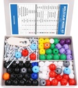 Swpeet 240 Pcs Ekologická chemie Molekulární model Student a učitel Kit, Chemie Molekulární model Student a učitel Set - 86 Atoms & 153 Vazby & 1 Krátký odkaz Odstranění nástroj