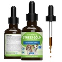 Pet Wellbeing Stress Gold for Dogs - Vet- Residuated Situational Canine Stress Support - Fast- acting Car Travel, Storms, Vet Visits - holistic Dog Herbal Blend - Liquid Support 2 oz (59ml)