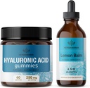 HERBAMAMA Hyaluronic Acid and Lemon Balm Kit - Bundle of 250 mg Hyaluronic Acid Gummies & Lemon Balm Leaf Extract 4 fl oz - Vegan, Non- GMO, Alcohol- Free - 2 Pack