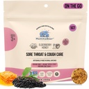 MommaBear Organics Ručně vyráběné děti kašel Lollipops - Natural Sore Throat Relief & Cough Drop Suckers for Kids 3 + - Elderberry Bits, Honey & Organic Flavors - Těsně těsný pro čerstvost, 5ks