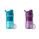 BlenderBottle 20-Ounce SportMixer Shaker Lahvičky s BlenderBall Wire Whisk, Plum a Teal
