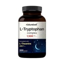 NatureBell L Triptofan 1300mg s L Theanine 200mg, 300 Kapsle CLAS124; Active Free Form, Plant Based Supplement - Climate Formule, Podporuje relaxaci - Non- GMO & No Gluten