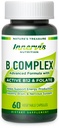 Bioactive B Complex s aktivní B12 & Folate - Podporuje energii, Brain & Nerve zdraví, 60 Vegan Kapsle