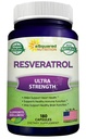 100% přírodní resveratrol - 1000mg Per Serving Max Strength (180 Kapsle) Antioxidant dodatek, Trans- Resveratrol pilulky pro srdeční zdraví & čisté, polyfenoly