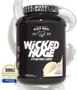 Celosvětová Nutriční pouzdro kompatibilní s Black Magic Wicked Obrovský - Mass Gainer Francouzská vanilka Flavor pro podporu a obnovu svalů, 7.24 LBS Protein Powder Dodatek s Keychain