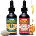 Life Cykel Cordyceps + Lion 's Mane Extract Performance Pack - Organic Houbový dodatek pro energii, Focus & Mental Clarity - USA Made, Pure & Potenciální Houbová tekuté kapky pro dospělé