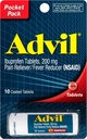 Advil potahované tablety Reliever bolesti a horečka Reducer, Ibuprofen 200mg, 12 x 10 Počet, Cestovní velikost Lahvička