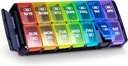 Sukuos Týdenní Pill Organizátor 7 den 2 krát denně, Rychlé vyplnění denně Pill Box (AM PM), Artritis Friendly Extra Velké Pill Pouzdra pro vitamín / rybí olej / doplňky