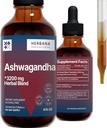 HERBANA VÝROBCE Ashwagandha tekuté kapky extrakt - Muscle Recovery tinktura - Withania Somnifera kapky - vysoká účinnost