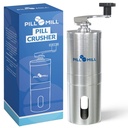 Pill Mill Pill Drtič - rozdrtí několik tablet na jemný prášek - Metal Pill Grinder - Tablet Pulverizer Vhodné pro cestování - Great Feeding Tube použití a domácí zvířata