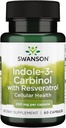 Swanson Indole-3-Karbinol s Resveratrol - I3C dodatek k podpoře buněčné ochrany - Přírodní dodatek k pomoci udržet rovnováhu zdravých hormonů - (60 Kapsle, 200mg každý)