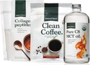 Natural Force Organic Clean Coffee, Collagen Peptides, a Pure C8 MCT Oil Bundle - Toxin Free Coffee, Grass Fed Collagen, & MCTs - Non- GMO, Keto, & Paleo - 12 Oz, 11.7 Oz, 32 Oz