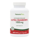 Natures Plus Ultra Cranberry 1000, Setrvalá verze - 1000 mg - Přírodní Cranberry s vitaminem C - Promotes Urinary Tract Health - 180 Vegetariánských tablet (90 Služeb)