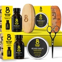 Beard Club Beard Kit pro muže - Grooming & Care Kit - Cedar & Sandalwood Oil, Sandalwood Balm, Boar Bristle Brush, Comb, Trimming nůžky - Dad Gift Set