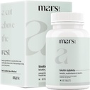 mars by GHC Beard Biotin, Promotes Silnější & Silnější Beard Růst, Poháněn vitamínem A, Vitamin E, Vitamin B7, Keratin & Amino Acids S124; 100% Vegan 60 Počet (balení po 1)