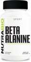 NutraBio Beta- Alanin dodatek, 800mg - Gluten- Free Pre- Workout Dodatek k Buffer kyselina mléčná, svalová únava, a svěžest, 120 Kapsle