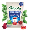 Ricola Max Swiss Cherry Krční péče Velký pytel 124; Kašel Suppressant Kapky 124; Dual Action Liquid Center 124; Soothing Long- Trvající pomoc - 34 Počet (balení po 1)