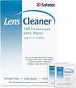 Safetec Lens & Eyeglasses Čisticí ubrousky, předvlhčené ubrousky (2 balení 100ct krabic - 200 čistících oděvů)