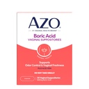 AZO ® Boric Acid Vaginální Suppositories, Pomáhá podporovat kontrolu zápachu a vnitřní zdraví s klinicky studoval Boric Acid, Non- GMO, 30 Počet