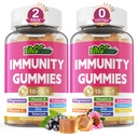 10 v 1 Imunitní Supplement Gummies, w / Echinacea, Elderberry Vitamin C a zink, Selen, Vitamin D3 5000IU, Magnesium, Denní imunitní posilovač Multivitamin, pro antioxidační kostní energii, 2 Pack