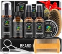 XIKEZAN Beard Kit pro muže Grooming & Care Set w / 2 Pack Beard Serum, Wash, Olej, Balzám, Comb, kartáč, nůžky, Taška, EBook, Unikátní narozeninové dárky pro muže ho otec manžel bratr vánoční skladování Stuffers