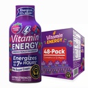 Vitamin Energy Mood + Extra Síla Energy Shot Tropical Berry 48 Pack, 260mg přírodní kofein, B-Vitamíny, Rhoddiola, Heřmánek, Mood & Energy Support, Nulový cukr, gluten- Free, Vegan, 1.93 fl oz