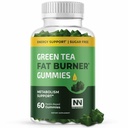 Green Tea Fat Burner Gummies for Weight Loss 124; Metabolism Boost & Appetite Suppressant with Green Coffee Bean and Garcinia Cambogia Bleší tuk pro ženy a muže podle Nobi Nutrition