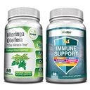 GreeNatr Energy Support & Imunity Defense Bundle: Pure Moringa Oleifera Leaf Extract Veggie Capsules (1000 mg) with 7- in-1 Immunical Support Formule for Energy, Mood, Memory, Focus