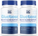 (2 Pack) Gluktosa Advanced Blood Support, Gluktosa, Gluktosa - Advanced Blood Supplement, Gluktosa Supplement Support Capsules - Všechny přírodní vzorec, 60 Kapsle pro 2 měsíce