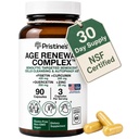 Age Regeneral Complex & Anti- Aging Supplement - Buněčná obnovovací autonomie Senolytická - Fisetin, Quercetin, Curcumin, Zinek - 90 Kapsle 30 Day Supply - Srdce, Kůže, & Celková Wellness podpora