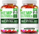 (2 Pack) Hemp Gummies - 90PCS Stress Relief Fruity Gummy Medvěd s Hemp Oil