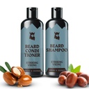 Striking Viking Beard Shampool a Conditioner Set - 4 Fl Oz Each, Fresh Masculine Scent - Beard Wash and Conditioner for men - Cleanses & Softens, with Argan & Jojoba Oil - Sulfath & Paraben zdarma