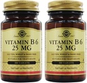 SOLGAR Vitamin B6 25 Mg, 100 tablet, 100 jednotek (balení po 24 ks)